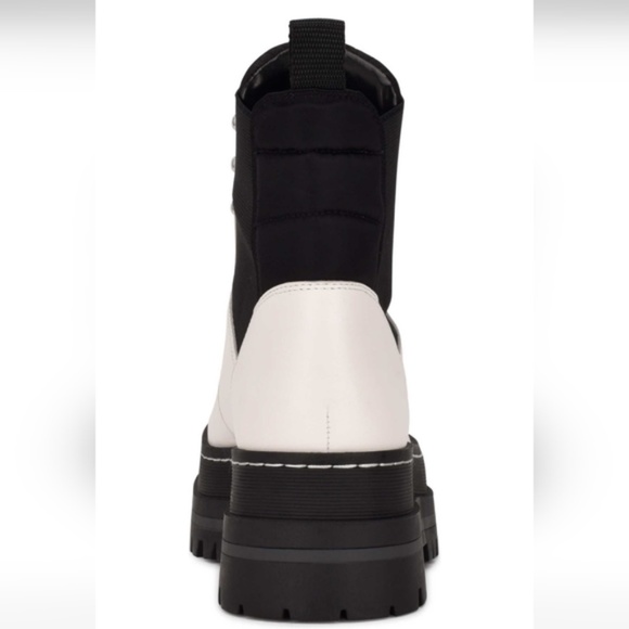 Marc Fisher Plune Lace-Up Lug Sole Leather Moto Bootie~ NWT~Size 7 - Picture 3 of 6